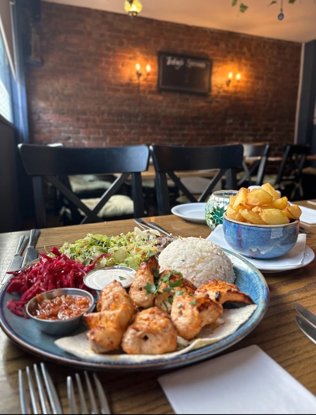 Chicken served at Enfes Restaurant in Sunderland